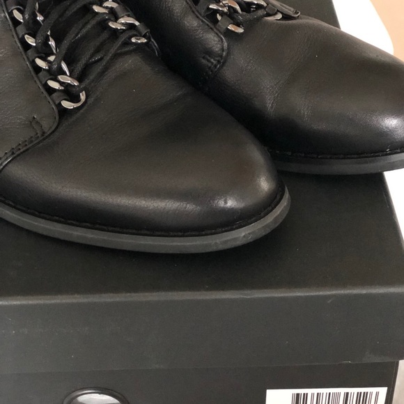 Wittner Jordan Black Laced Ankle Boots Size 37 - Picture 5 of 8